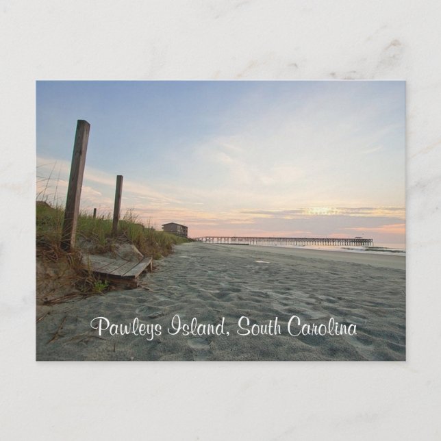 Sunrise Pawley Island South Carolina Post Card Postkarte (Vorderseite)