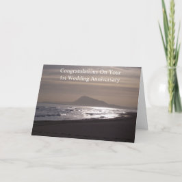 Sunrise Personalisiert 1. Hochzeitstag Karte