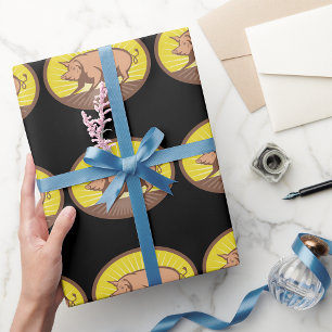 Sunrise Pig Geschenkpapier