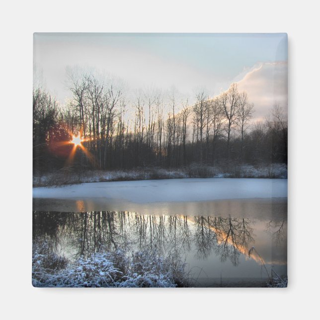 Sunrise Pond in Upstate New York Magnet (Vorne)