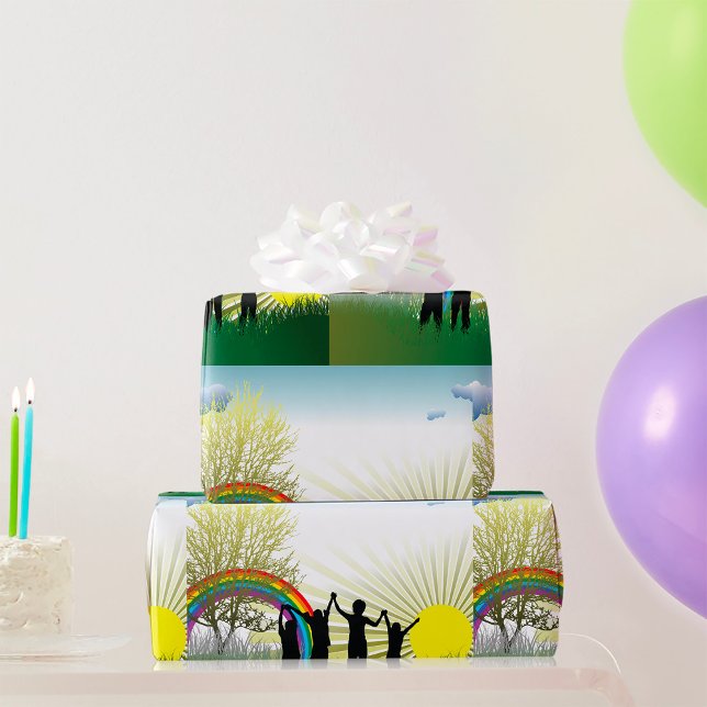 Sunrise Rainbow Children Geschenkpapier (Von Creator hochgeladen)