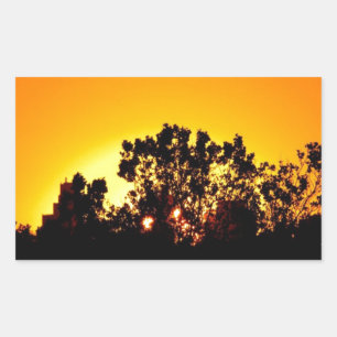 Sunrise Rechteckiger Aufkleber