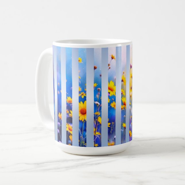 Sunrise Reflections Stripes Kaffeetasse (Vorderseite Links)