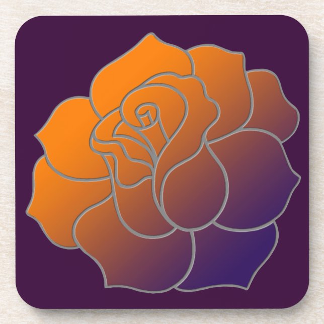 Sunrise Rose Untersetzer (Vorderseite)