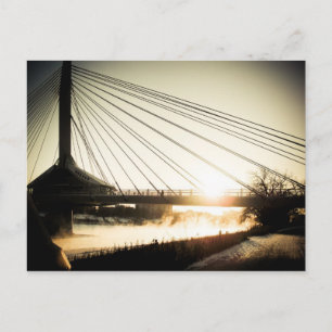 Sunrise Saint Boniface Bridge 01 Postcard Postkarte