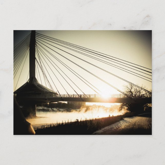 Sunrise Saint Boniface Bridge 01 Postcard Postkarte (Vorderseite)