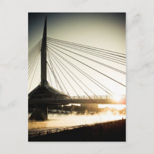 Sunrise Saint Boniface Bridge 02 Postcard Postkarte