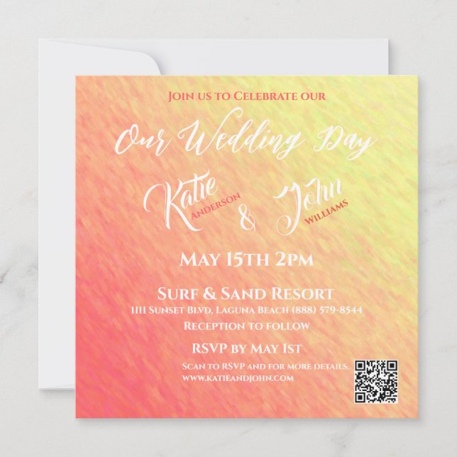 Sunrise Sparkle-Wedding- Einladung (Vorderseite)