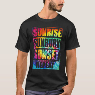 Sunrise Sunburn Sunset Repea Summer Vibes Gefärbte T-Shirt