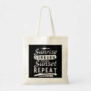 Sunrise Sunburn Sunset Wiederholen Summer Beach Tragetasche