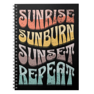 Sunrise Sunburn Sunset Wiederholung Notizblock