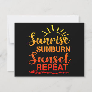 Sunrise Sunburn Sunset Wiederholung Retro Sommer