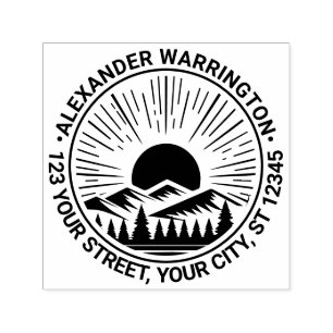 Sunrise Sunset Behind Mountains Name Retreat Adres Permastempel