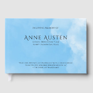 Sunrise & Sunset Funeral Guest Book Gästebuch
