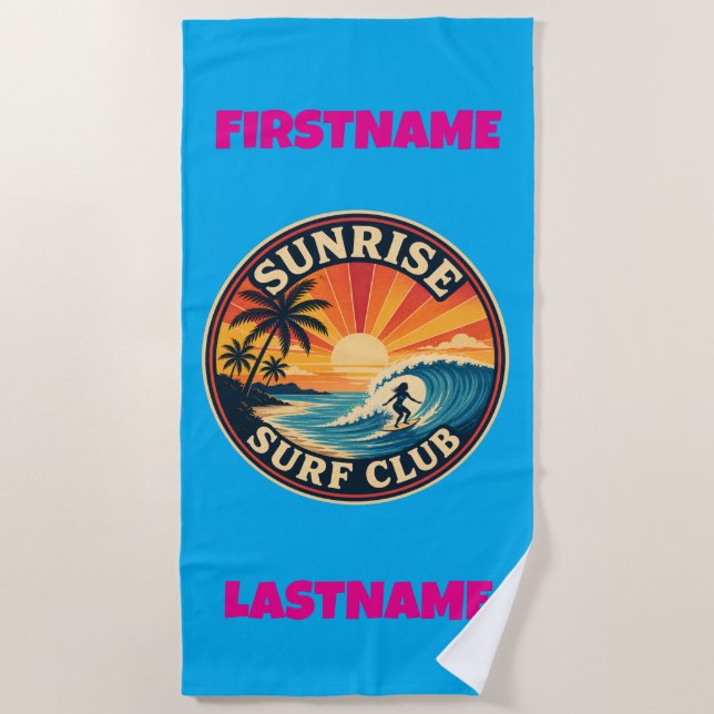 Sunrise Surf Club Strandtuch (Vorderseite)