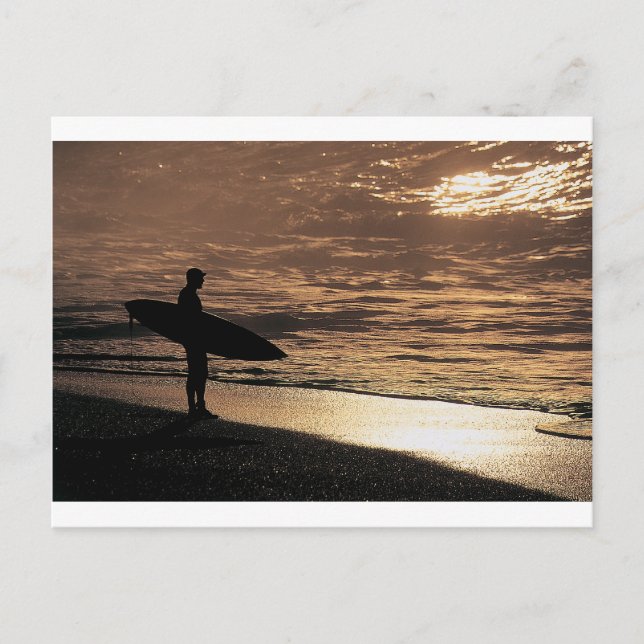 Sunrise Surfer Postkarte (Vorderseite)