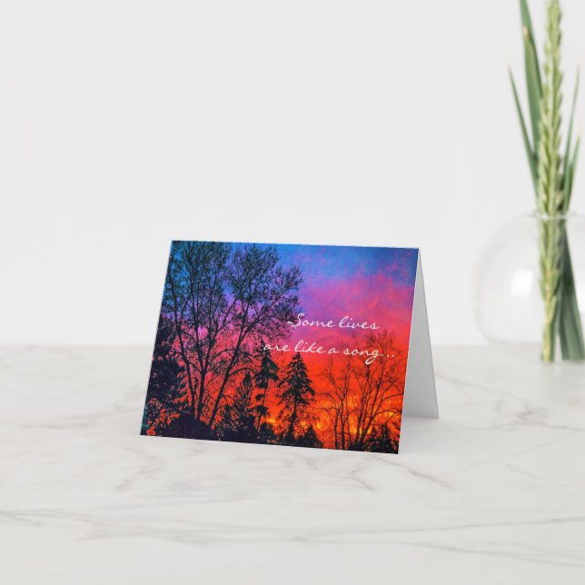 Sunrise sympathy card karte (Vorderseite)