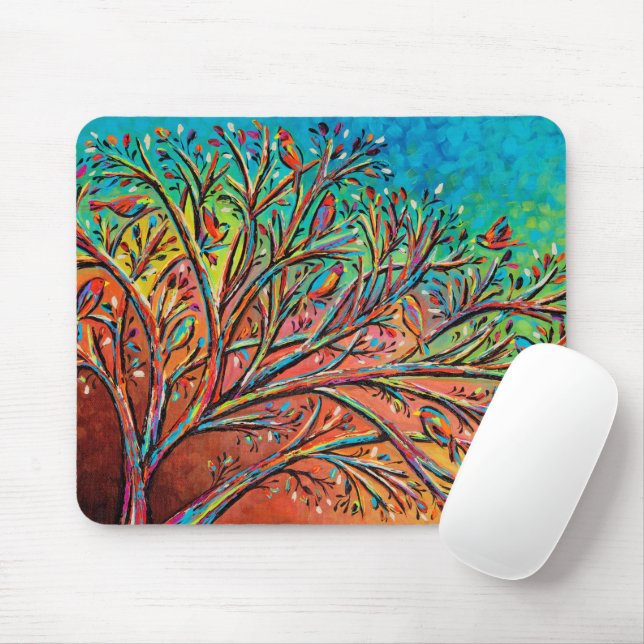 Sunrise Treetop Birds II Mousepad (Mit Mouse)