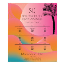 Sunrise Tropical Beach Wedding Ombre Pink