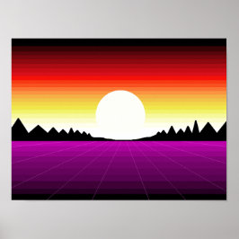 Sunrise Vaporwave Poster