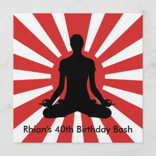 Sunrise Yoga Stil Geburtstagseinladung Einladung