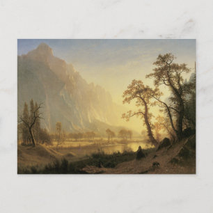 Sunrise, Yosemite Valley von Albert Bierstadt Postkarte
