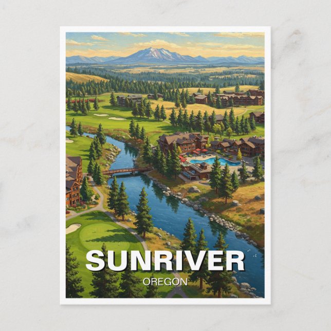 Sunriver Oregon Travel Postkarte (Vorderseite)