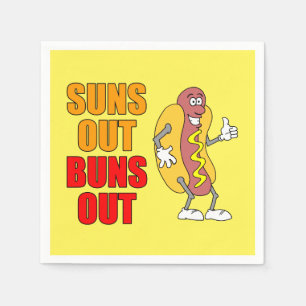 Suns aus Buns aus lustigen Hot Dog Serviette