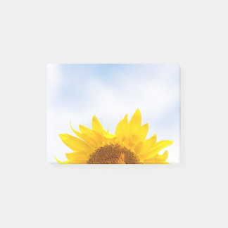 Suns herauf Sonnenblume-Post-Itanmerkungen Post-it Klebezettel