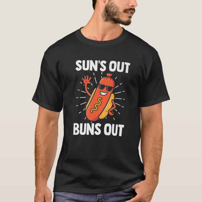 Sun's out bricht Hot Dog Kostüme aus T-Shirt (Vorderseite)
