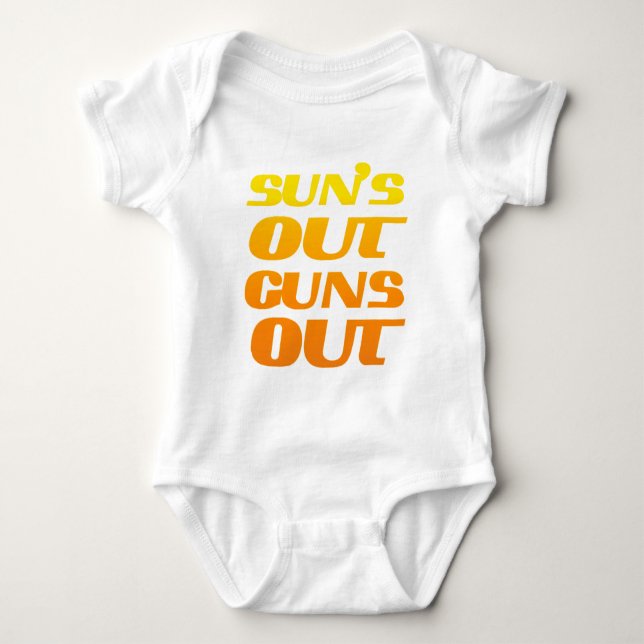 Sun's Out Guns Out Fun Fitness und Fitness Baby Strampler (Vorderseite)