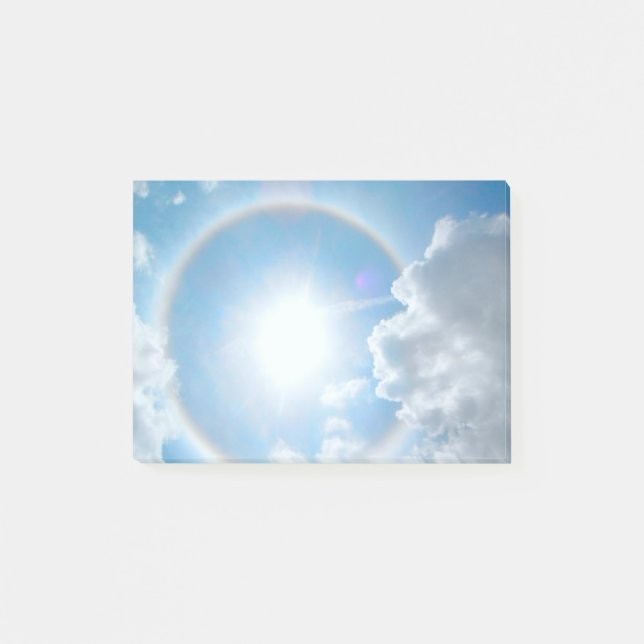 Suns Regenbogen-Halo Post-it Klebezettel (Vorderseite)