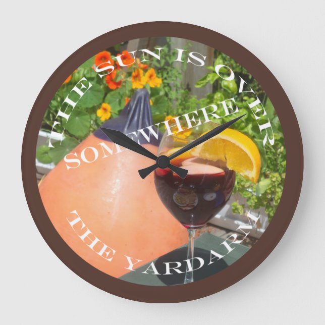 Suns über dem Yardarm Große Wanduhr (Vorderseite)