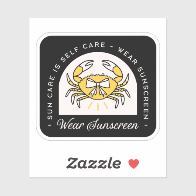 Sunscreen spf sun uv protection reminder quotes aufkleber (Blatt)