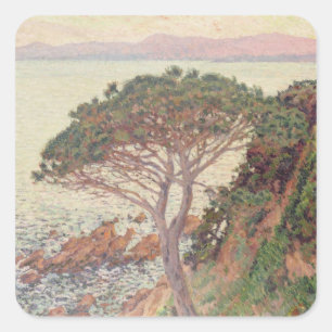 Sunset, 1916 (Öl auf Leinwand) Quadratischer Aufkleber