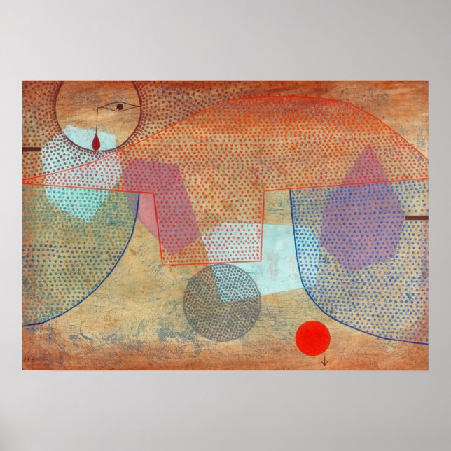 Sunset, 1930 von Paul Klee Poster (Vorne)