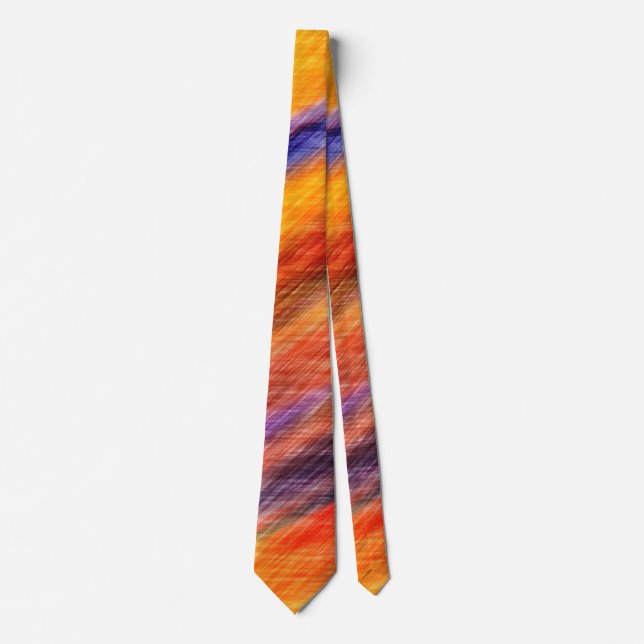 Sunset Abstrakt Colors Neck Tie Krawatte (Vorderseite)