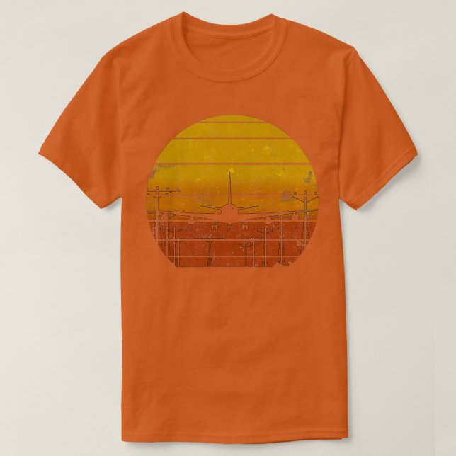Sunset Airliner Vintag T-Shirt (Design vorne)