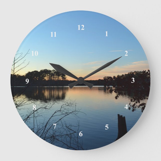 Sunset 'Almost Gone' von Shirley Taylor Große Wanduhr (Vorderseite)
