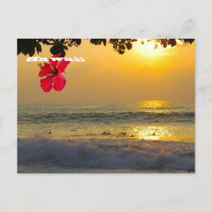 Sunset Aloha aus Hawaii Postkarte