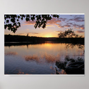 Sunset am Lake St. George, Maine Poster