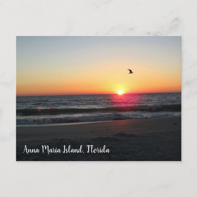 Sunset Anna Maria Island Florida Postkarte (Vorderseite)