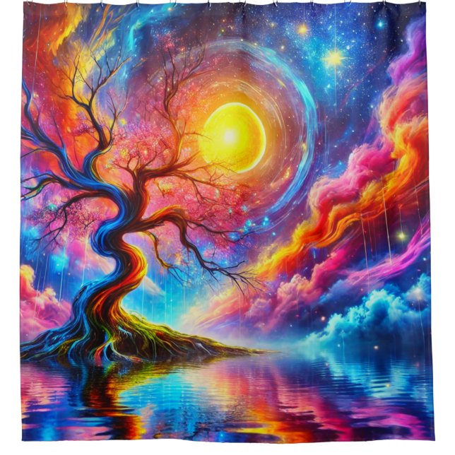 Sunset Art Duschvorhang (Vorderseite)