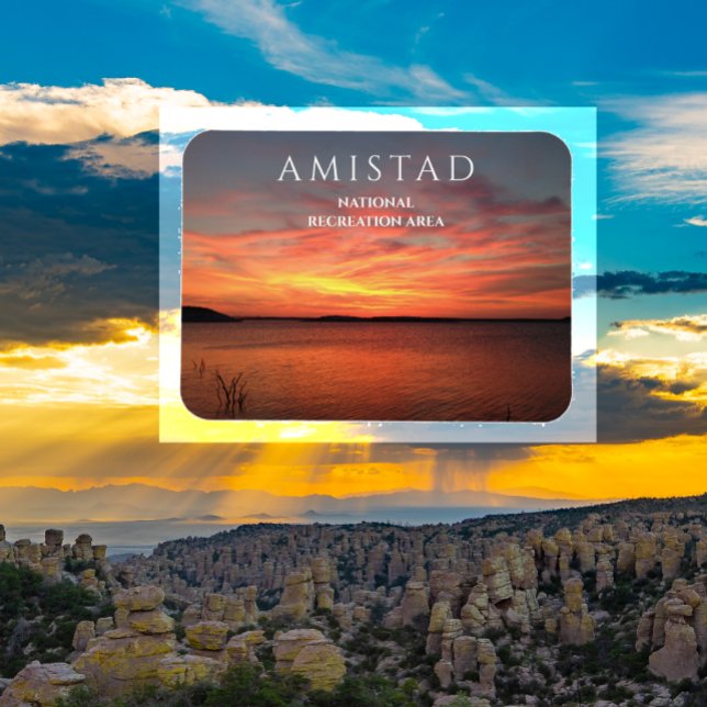 Sunset at Amistad Reservoir, Amistad NRA, Texas Magnet (Von Creator hochgeladen)