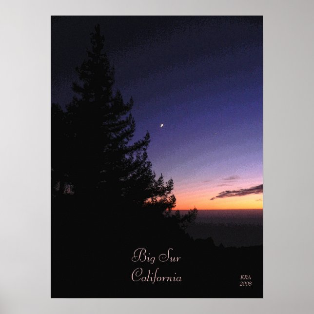 Sunset at Big Sur von Katiamaria Fotos & Design TM Poster (Vorne)