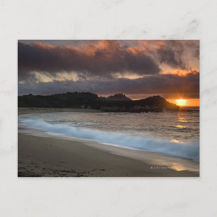 Sunset at Monastery Beach, Carmel, Kalifornien, Postkarte