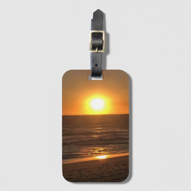 Sunset at Newport Beach, Kalifornien Gepäckanhänger (Vorderseite Vertikal)