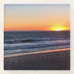 Sunset at Newport Beach, Kalifornien Glasuntersetzer