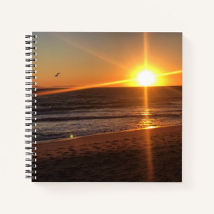 Sunset at Newport Beach, Kalifornien Notizbuch