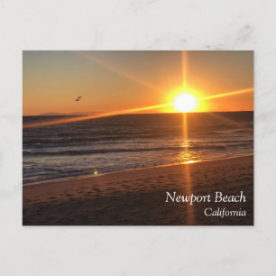 Sunset at Newport Beach, Kalifornien Postkarte